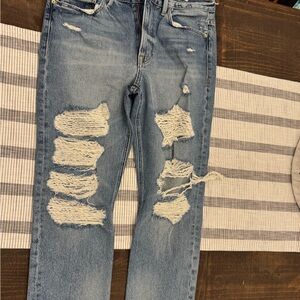 Frame Distressed Blue Jeans